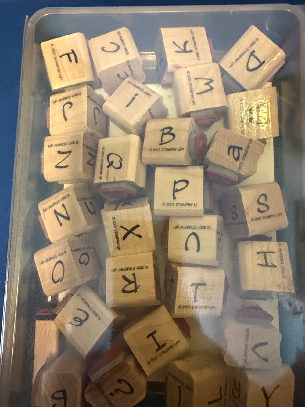 Stampin' Up! Wooden Alphabet Cube Stamps - Brushstroke Alphabet